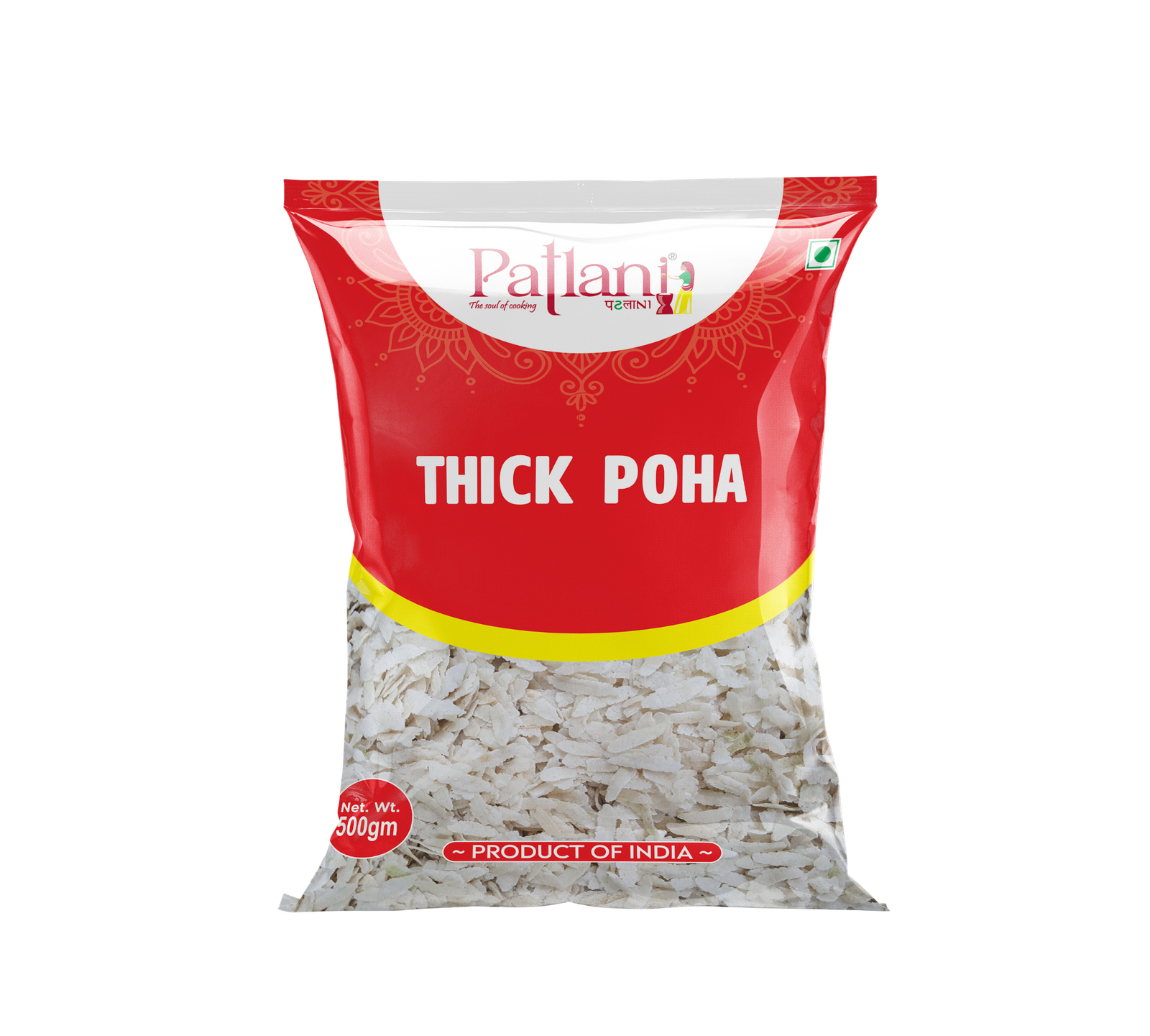 Patlani Foods Thlck Poha Thick Poha (500gm) - Image 1