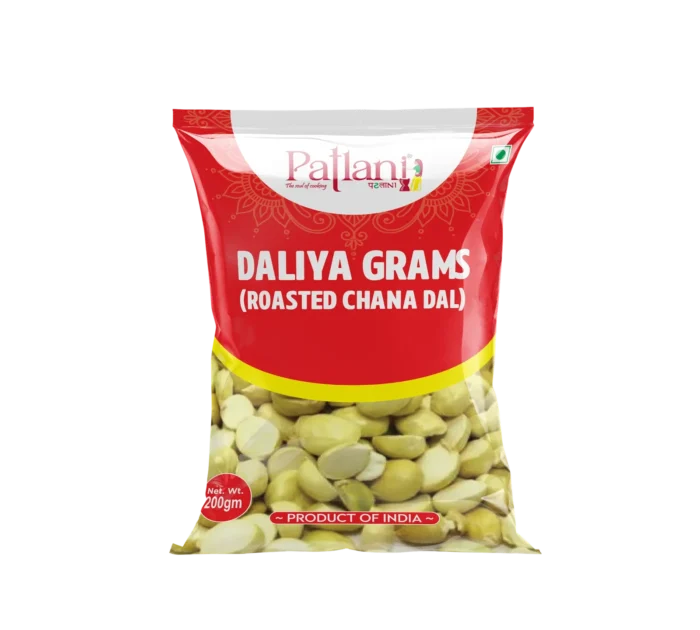 Premium roasted chana dal daliya grams 200 gm for healthy snacks