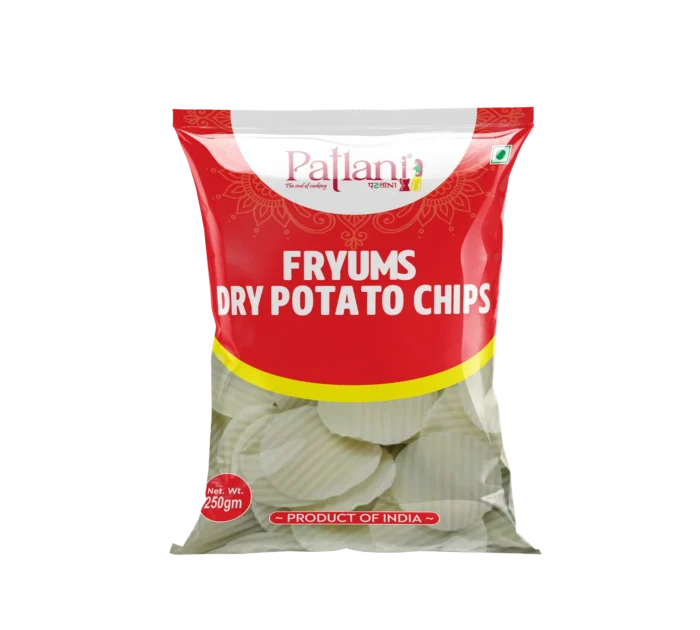 Premium fryums dry potato chips for crispy homemade snacks