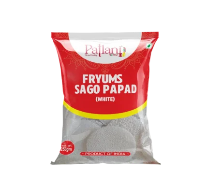 Premium white sago papad fryums for crispy homemade snacks