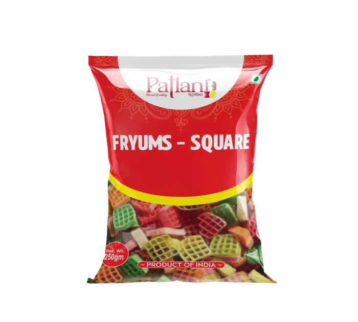 Premium square fryums for crispy homemade snacks