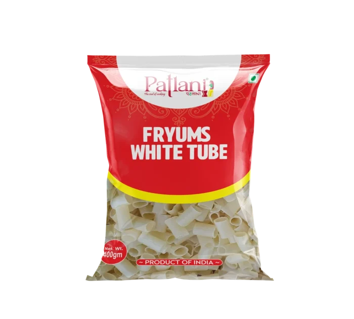Premium white tube fryums for crispy homemade snacks