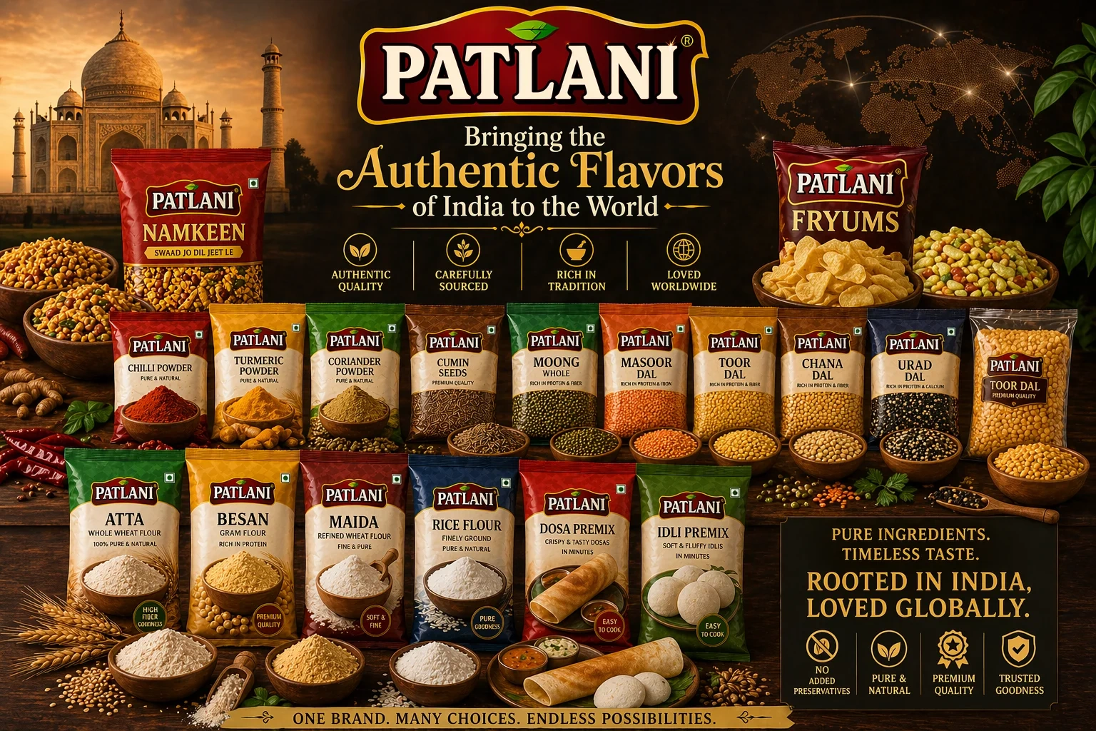 PATLANI food products with authentic Indian flavours and traditional snacks